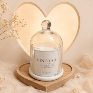 Home VINERAA Luxury Soy Wax Amber Jar Candle - Handmade Scented Candle